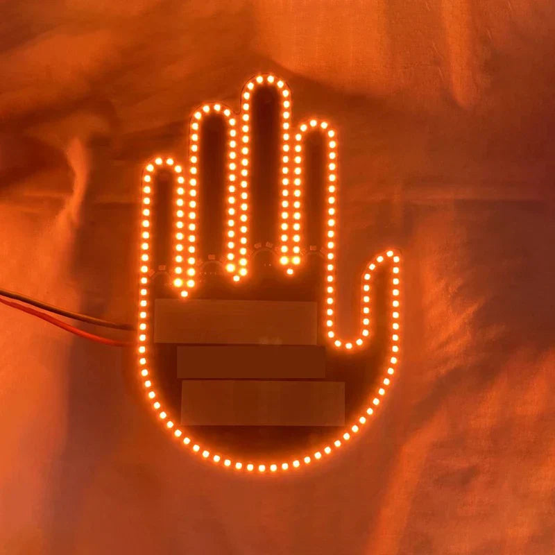 DIVERTIDA LUZ LED DE MANO Funny Car Finger Light | DIFERENTES GESTOS