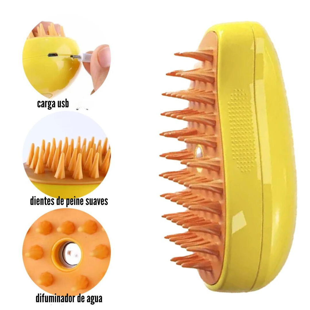 potente cepillo magico vapor para mascota