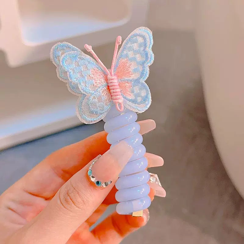 Bandas para el cabello diseño alambre telefónico de mariposa x2
