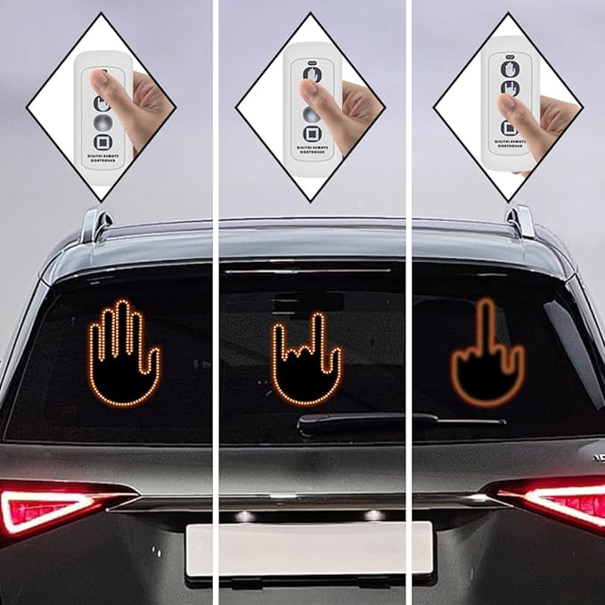 DIVERTIDA LUZ LED DE MANO Funny Car Finger Light | DIFERENTES GESTOS