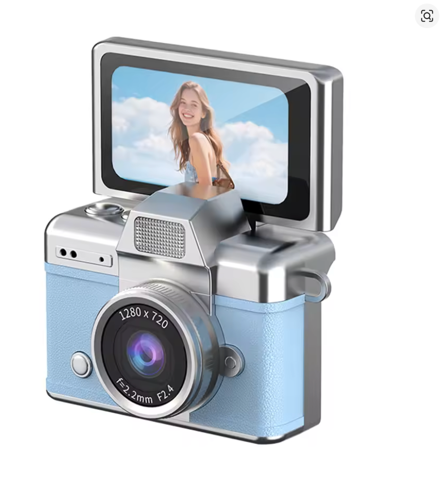 PixelKey mini camara retro con pantalla inclinable