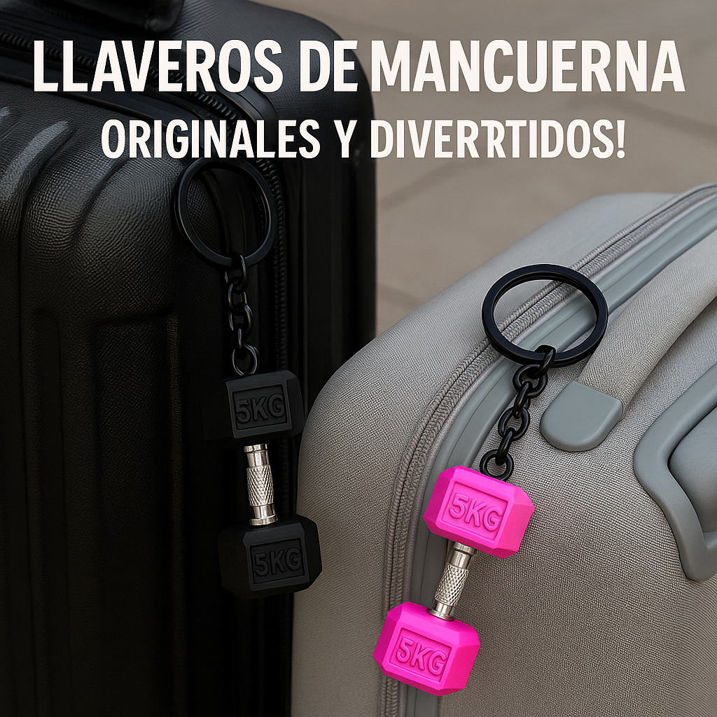 🏋🏻♂️ Mini Mancuernas MiniFit™ – Set de 2 Llaveros (Edición Limitada)