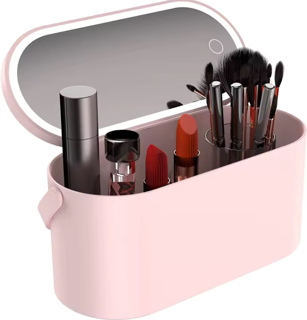 COSMETIQUERA DE MAQUILLAJE CON ESPEJO Y LUZ LED