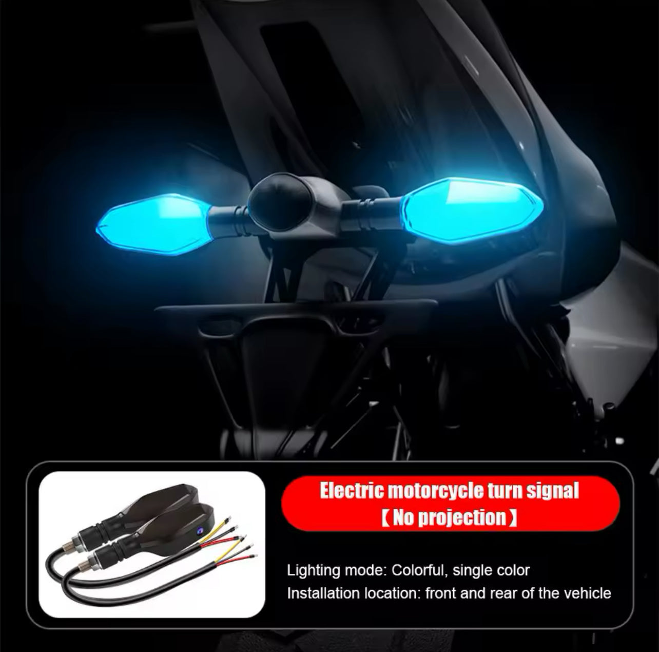 Luces para moto con proyector de flechas direccional x2.