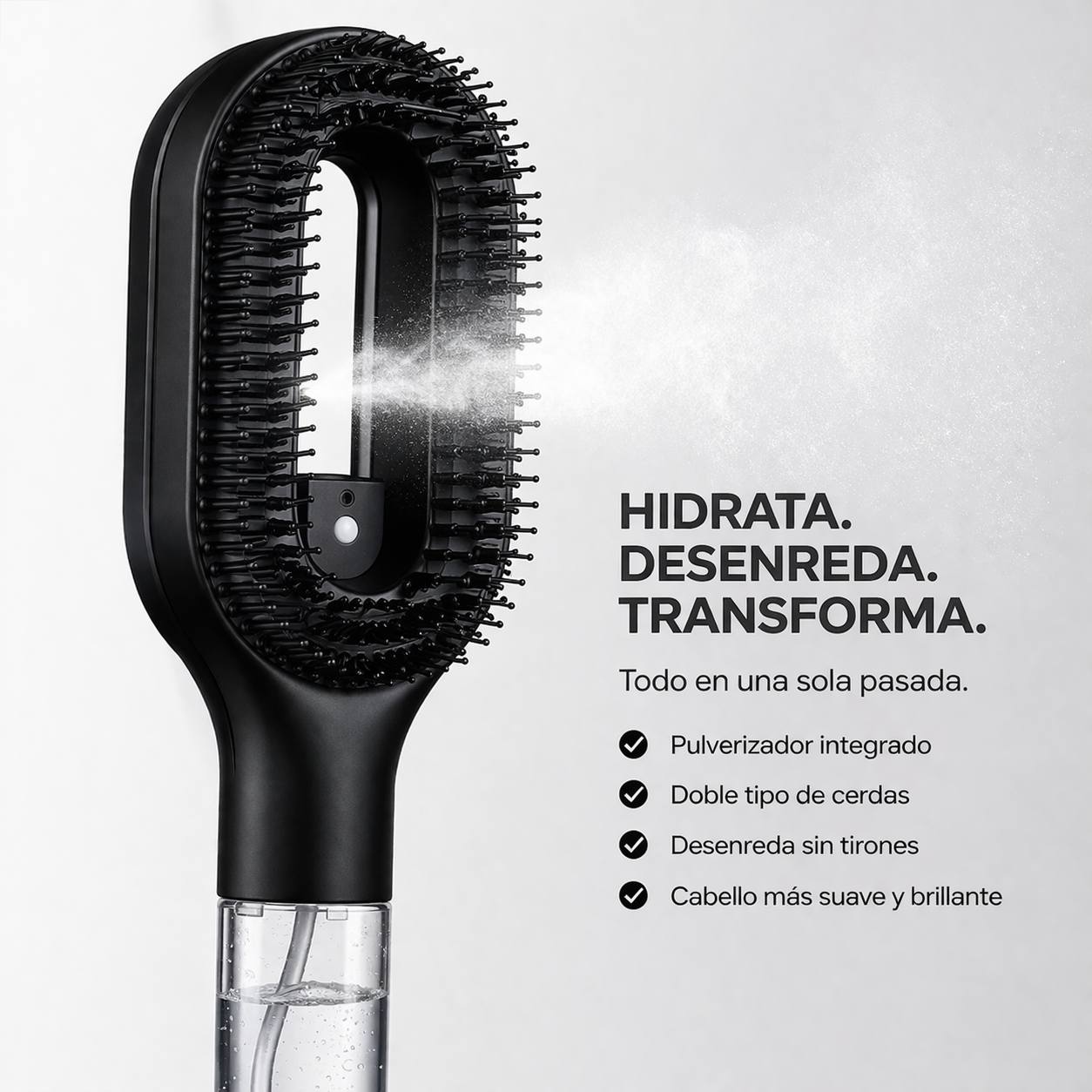 AquaBrush | Cepillo Spray 2 en 1 Desenredante y Estilizador