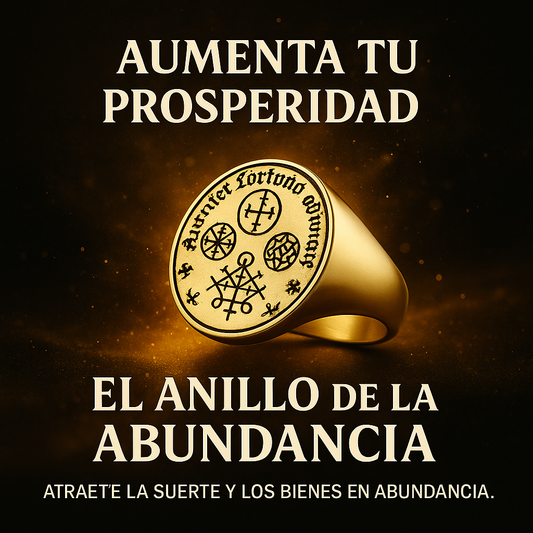 Potente anillo Amuleto de Dinero para Riqueza Abundancia y Prosperidad