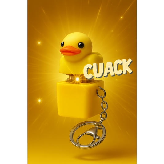 Quackey – Llavero Pato Antiestrés con Sonido Real