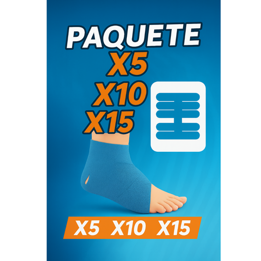 Cintas de kinesiología Precortadas listas para tu pie paquete X5.