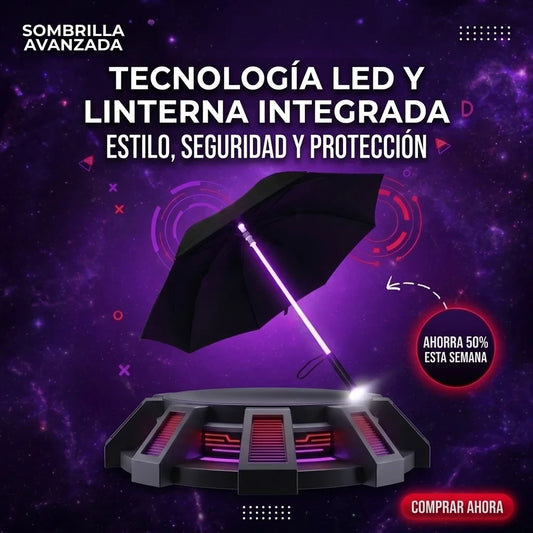 Lunox | Sombrilla con luz led integrada